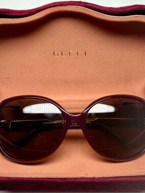 Gucci GG0076S 003 Tortoise Brown/Gold Sunglasses – Brown Lens